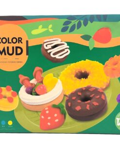 Color Clay DIY Delicious Cookies Set – 4-Color Ultra-Soft Modeling Dough Bakery Studio with Dual-Sided Pastry Molds, Serving Plates & Tablecloth
