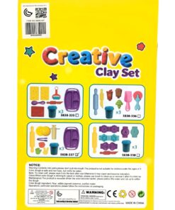 Alternative view of Jia Pei Le Burger Extruder Creative Clay Set – 3-Color Premium Modeling Dough Kit with Syringe Dough Press, Textured Bun Molds, Serving Tray & Roller