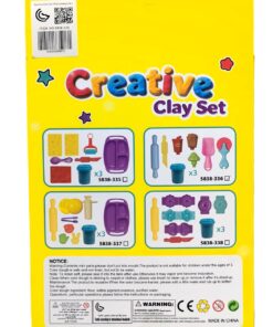 Alternative view of Jia Pei Le Fast Food Creative Clay Set – 3-Color Premium Modeling Dough Kit with Pizza Cutter Wheel, French Fry Stamps, Soda Cup Molds & Roller