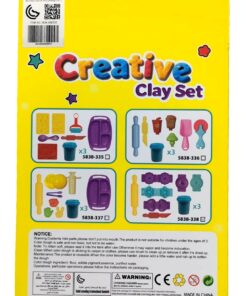 Alternative view of Jia Pei Le Sweet Dessert Creative Clay Set – 3-Color Premium Modeling Dough Kit with Waffle Press, Heart Biscuit Stamps, Donut Molds & Roller