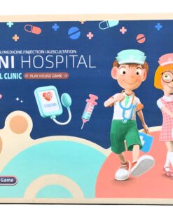 Alternative view of HaLoGou Mini Hospital Medical Clinic Play Set – 10-Piece Junior Doctor Kit with Simulation Stethoscope, Plunger Syringe, Thermometer & Kidney Dish