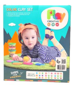 Alternative view of Play Creative Color Clay Traffic & Car Set – 5-Color Premium Modeling Dough Kit with Toy Vehicle Molds, Rolling Pin & 3D City Scenery Stencils