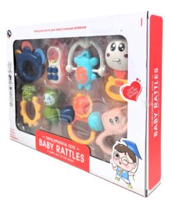 Alternative view of Developmental Baby Rattles Sensory Deluxe Set – 8-Piece Infant Teether, Grab Toy & Activity Shaker Mega Gift Pack with Simulation Telephone & Textured Animals