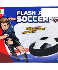 Flash Air Soccer Hover Disk – Battery-Operated Indoor Gliding Football with Protective Foam Bumper, Powerful Updraft Motor & Flashing LED Lights