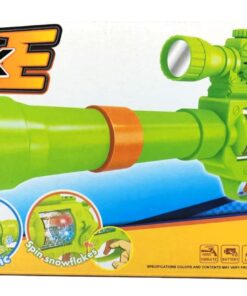 Projection Music Strike Electric Toy Gun – Light-Up Kaleidoscope Disco Stage Blaster with Spinning Snowflakes, Sound Effects & Vibration