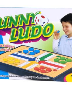 Funny Ludo Premium Magnetic Board Game – Travel-Friendly Folding Desktop Strategy Set with Magnetic Tokens & Dice for Family Game Night
