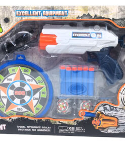 Storm-Zone Heroic Equipment Foam Dart Blaster Set – Complete Tactical Target Range Station with 6 Safety Suction Darts, Point-Score Board, 3 Knockdown Cans & Safety Glasses