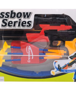 Crossbow Series Tactical Toy Archery Set – Mechanical Hunting Crossbow with Mock Sniper Scope, 3 Suction Cup Safety Arrows & Hip Quiver