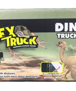 Alternative view of T-Rex Dino Truck Handheld Storage Trailer – Transporter Carrier Toy Set with 3D Tyrannosaurus Head, Mini Dinosaurs & Double-Sided Window Display Cases