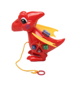 Musical Pull-Along Dinosaur Toy with Shape Buttons