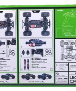 Alternative view of UJIETOYS 1:16 Scale "Storm Riders" High-Speed RC Off-Road Truck (Green)
