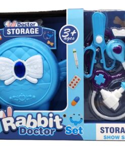 "Rabbit Doctor Set" 2-in-1 Portable Medical Clinic Toy (Blue)