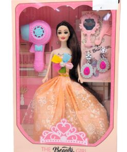 "The Beauty Girl" Fashion Doll Set with Styling Accessories & Wearable Jewelry