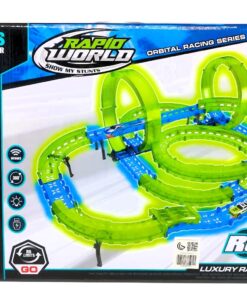 Speed Pipes: Remote Control Racing Track Set - 27 Pieces DIY Luminous Tubular Track
