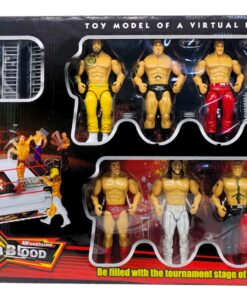 Hot Blood Wrestling "Fighting Hero" Action Figure Set – 8-Pack with Accessories