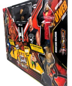 Alternative view of Hot Blood Wrestling Arena Playset – 4 Action Figures with Battle Ring, Championship Belts & Hardcore Weapons