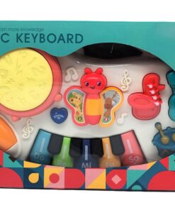 Music Keyboard Early Education Center – Interactive Piano with Lights, Drum, and Animal Sounds