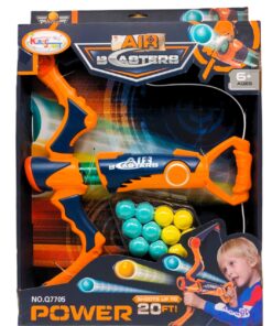 Air Blasters Power Bow – Pump-Action Foam Ball Shooter with 12 Safe EVA Balls
