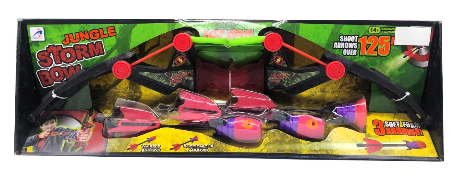 Jungle Storm Bow – High-Velocity Archery Set with Screaming Whistle Foam Arrows