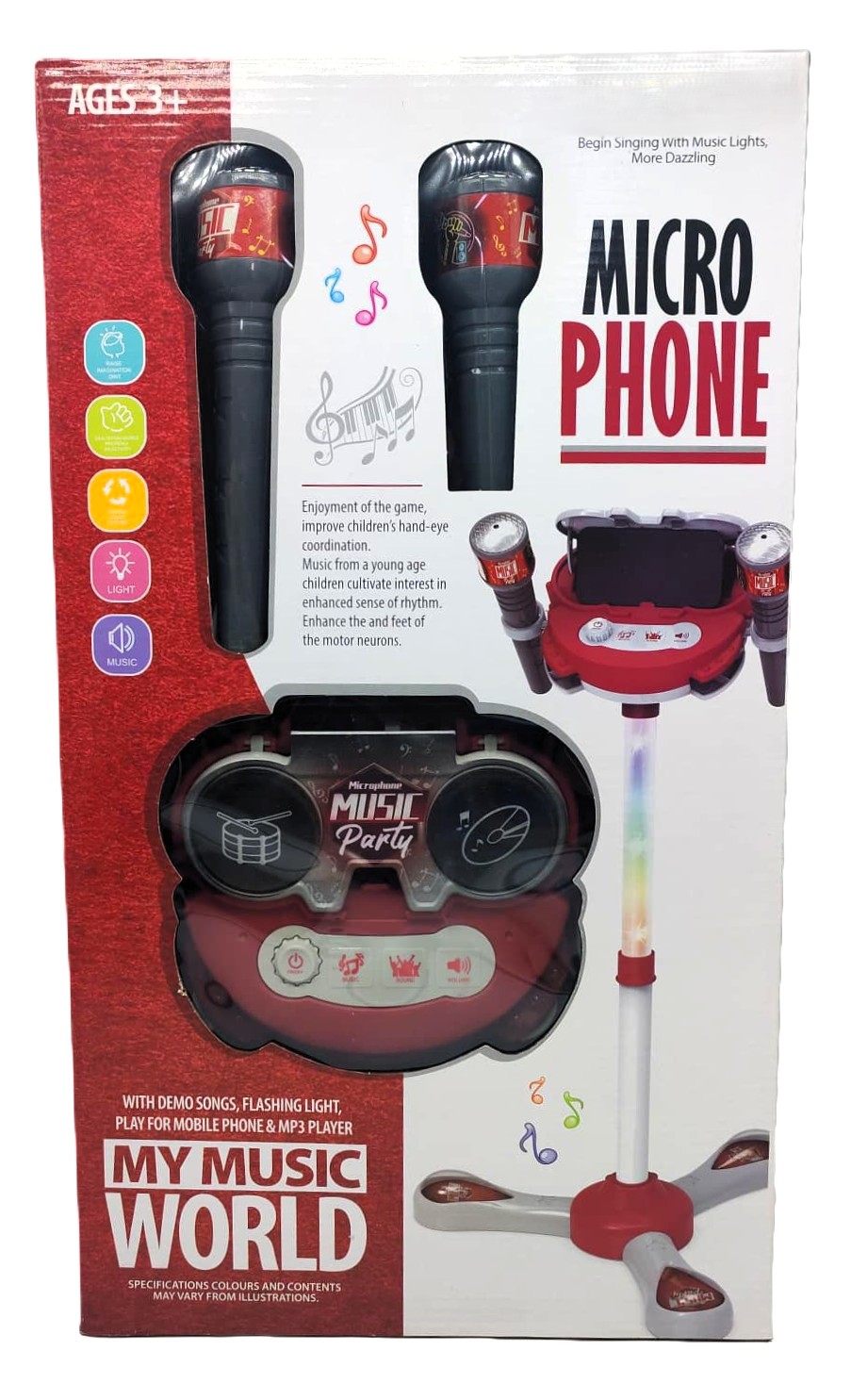 "My Music World" Micro Phone Music Party Stand (Red Edition) 1 "My Music World" Micro Phone Music Party Stand (Red Edition)