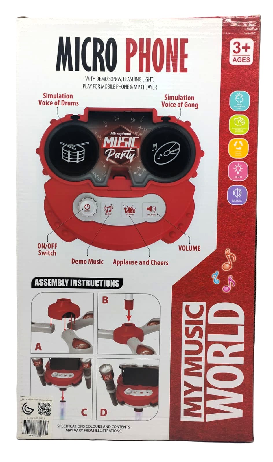 "My Music World" Micro Phone Music Party Stand (Red Edition) 4 "My Music World" Micro Phone Music Party Stand (Red Edition) - Image 4