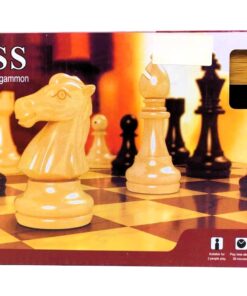 Premium 3-in-1 Classic Board Game Set – Folding Wooden-Style Board for Chess, Checkers & Backgammon
