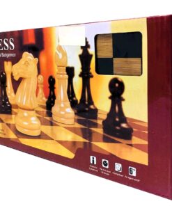 Alternative view of Premium 3-in-1 Classic Board Game Set – Folding Wooden-Style Board for Chess, Checkers & Backgammon