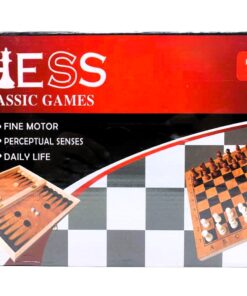 Premium Magnetic Wooden Chess & Backgammon Set – 2-in-1 Folding Classic Board Game