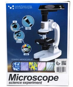 Alternative view of HD Scientific Microscope Experiment Set – 1200X Magnification with Mobile Phone Mount & Color Filters