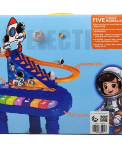 Space 2-in-1 Musical Piano & Astronaut Climbing Slide – Interactive Toy with 5 Sound Modes