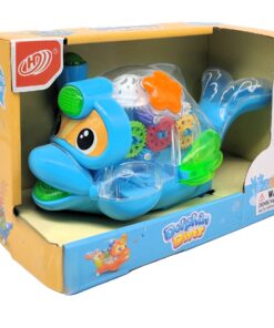 Dolphin Diver Transparent Gear Toy – Interactive Musical Light-Up Dolphin