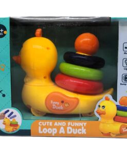 Cute and Funny Loop A Duck – Interactive Musical Bump & Go Ring Toss and Stacking Toy