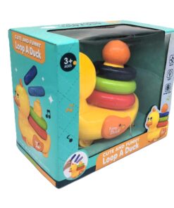 Alternative view of Cute and Funny Loop A Duck – Interactive Musical Bump & Go Ring Toss and Stacking Toy