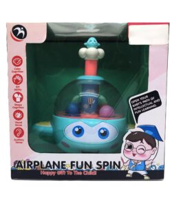 Airplane Fun Spin – Interactive Musical Push-Down Spinning Top Toy for Babies & Toddlers