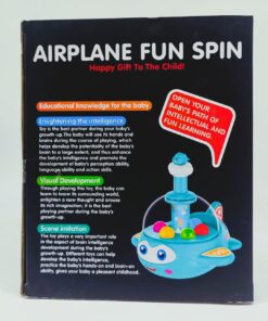 Alternative view of Airplane Fun Spin – Interactive Musical Push-Down Spinning Top Toy for Babies & Toddlers