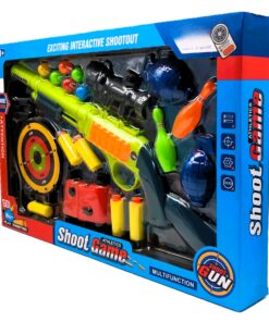 Alternative view of Shoot Game Athletics Target Set – Interactive Dual-Ammo Toy Rifle with Binoculars, Grenades & Shooting Targets