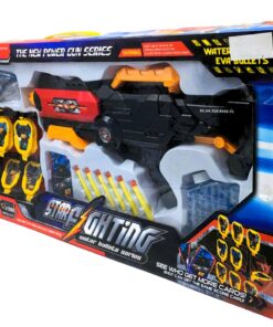 Alternative view of Star Fighting Dual-Ammo Power Blaster – 2-in-1 Water Bead & Foam Dart Gun with Scoring Target Stand