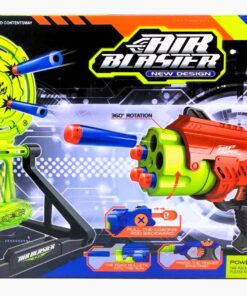 Alternative view of Air Blaster Power Gun Target Set – Foam Dart Shooter with 360° Rotating Cylinder & Target Stand