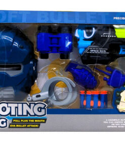 Shooting Training Soft Bullet Elite Play Set – Special Ops Tactical Helmet & Space Gun Blaster Kit with Toy Handcuffs, Grenade & Binoculars