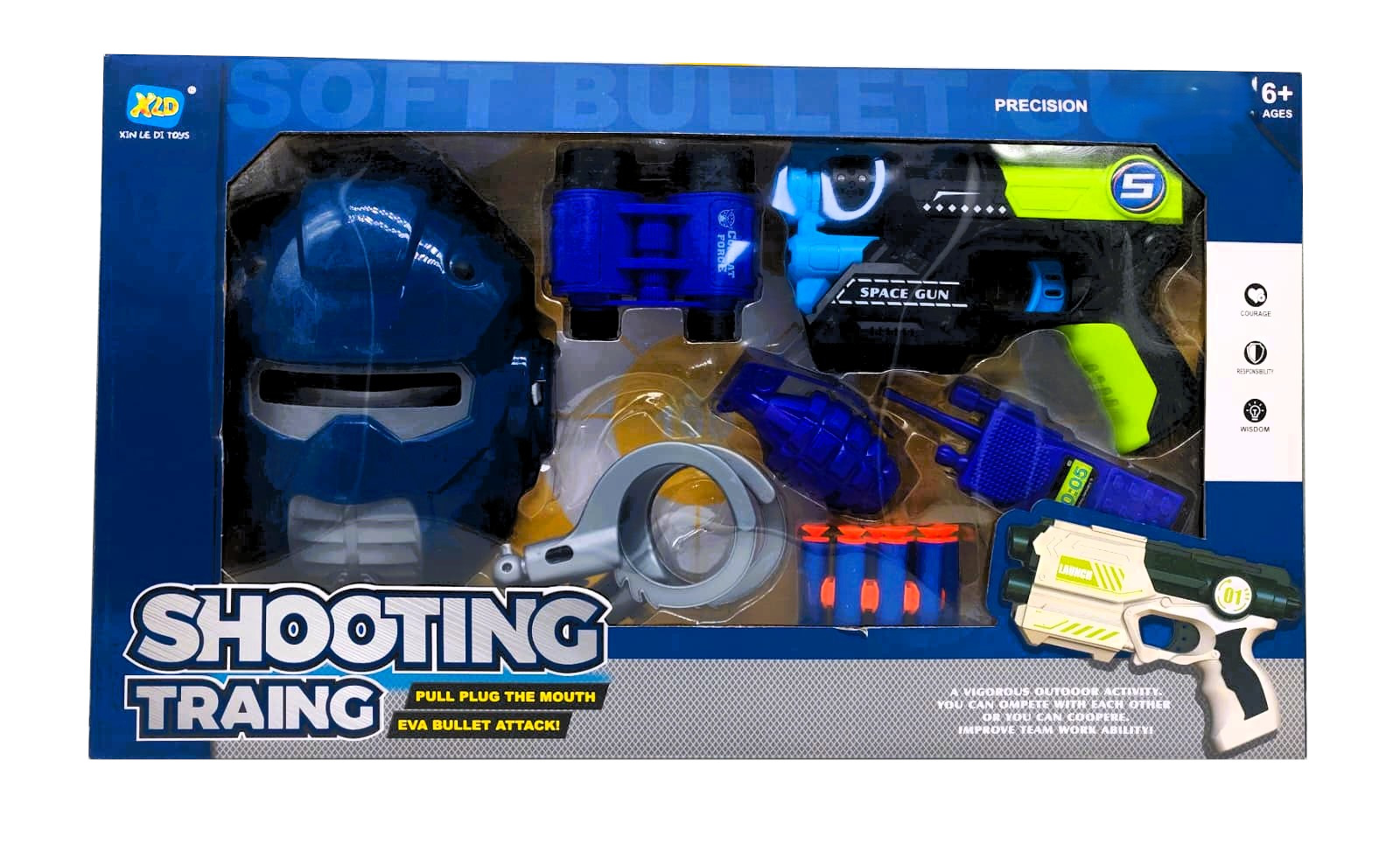 Shooting Training Soft Bullet Elite Play Set – Special Ops Tactical Helmet & Space Gun Blaster Kit with Toy Handcuffs, Grenade & Binoculars 1 Shooting Training Soft Bullet Elite Play Set – Special Ops Tactical Helmet & Space Gun Blaster Kit with Toy Handcuffs, Grenade & Binoculars