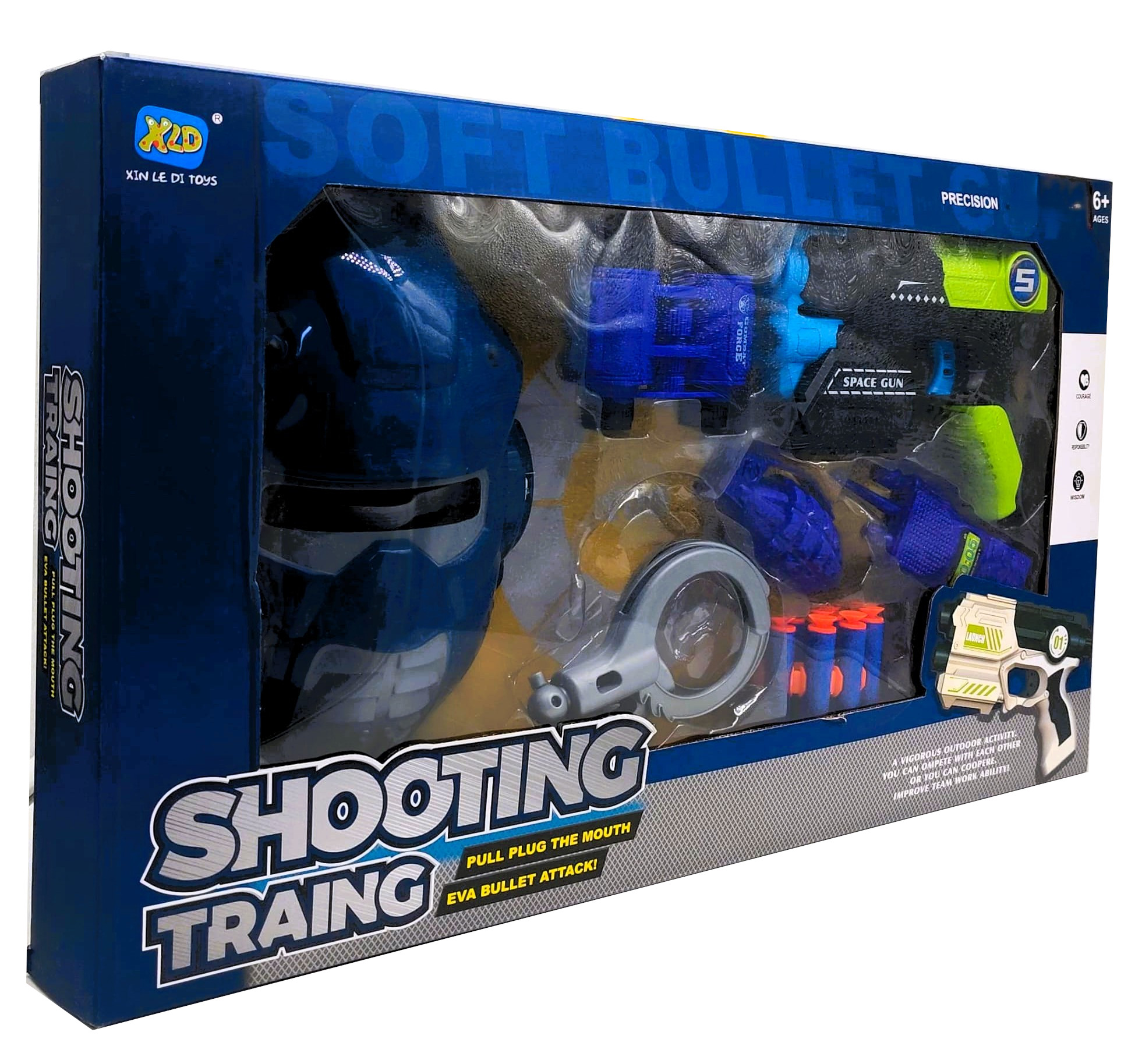 Shooting Training Soft Bullet Elite Play Set – Special Ops Tactical Helmet & Space Gun Blaster Kit with Toy Handcuffs, Grenade & Binoculars 4 Shooting Training Soft Bullet Elite Play Set – Special Ops Tactical Helmet & Space Gun Blaster Kit with Toy Handcuffs, Grenade & Binoculars - Image 4