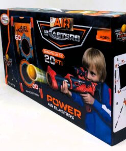 Alternative view of Kings Sport Power Air Blasters Target Game – Pump-Action Foam Ball Popper Gun with Standalone Mesh Target Board and 20FT Launch Range