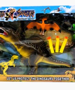 Power Dinosaur Gun Playset – 2-in-1 Foam Dart Blaster with Mini Dino Figures & Suction Darts