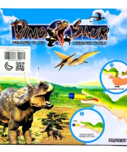 Alternative view of Power Dinosaur Gun Playset – 2-in-1 Foam Dart Blaster with Mini Dino Figures & Suction Darts