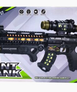 Point Blank Raid Electronic Toy Rifle – 57.5cm Tactical Blaster with Vibration, Extending Barrel, Lights & Sounds