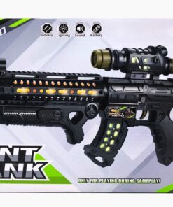 Point Blank Raid Electronic Toy Rifle – 57.5cm Tactical Blaster with Vibration, Extending Barrel, Lights & Sounds