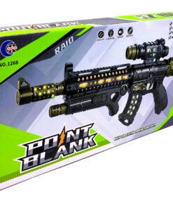 Alternative view of Point Blank Raid Electronic Toy Rifle – 57.5cm Tactical Blaster with Vibration, Extending Barrel, Lights & Sounds