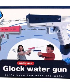 MEB Electric Glock Water Gun – Automatic Motorized Summer Squirt Pistol with Water Bottle Extension Port & Waterproof Battery Chamber