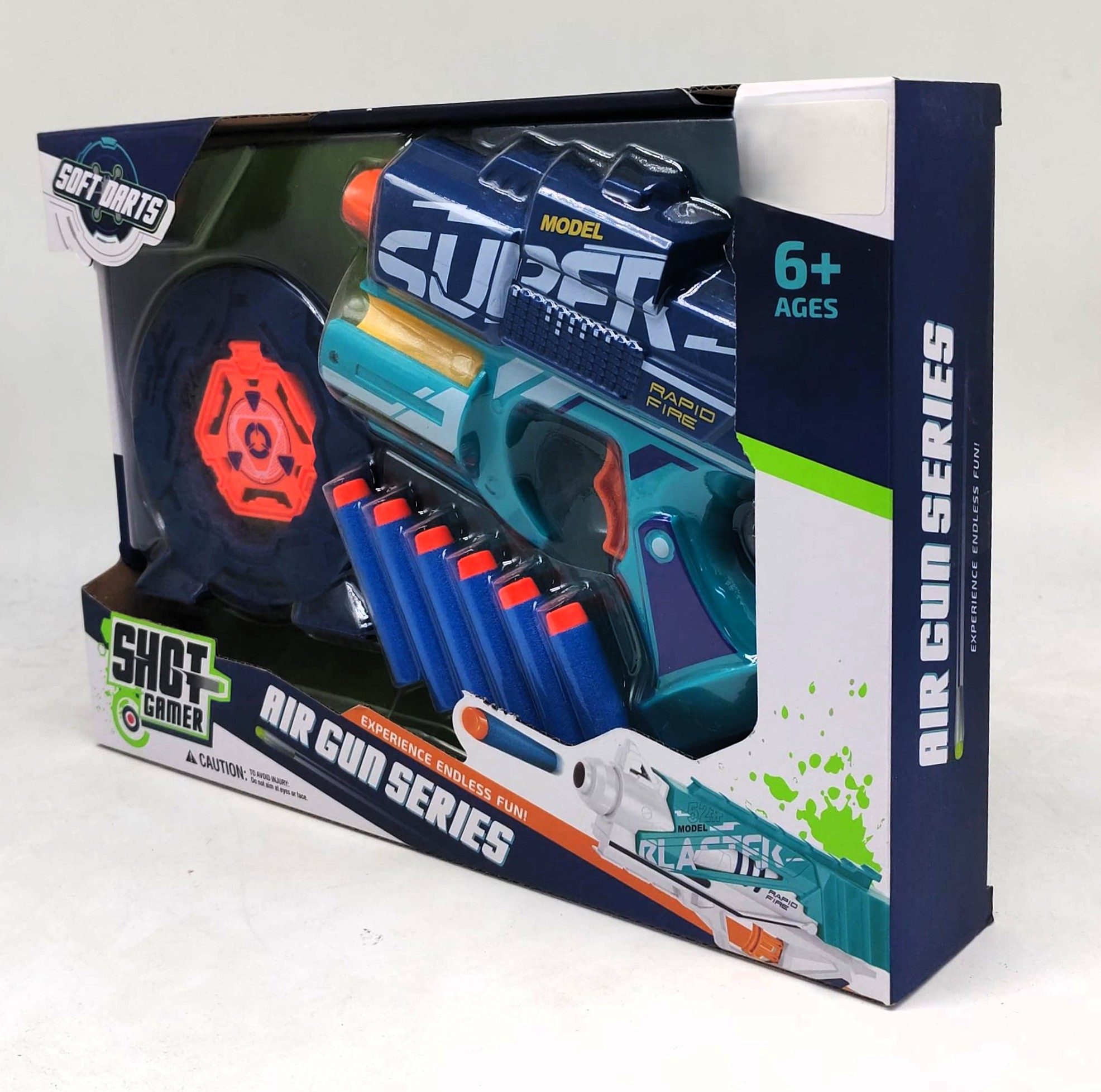 Shot Gamer Air Gun Series Rapid Fire Blaster – Tactical Soft Dart Pistol with Enclosed Standalone Target & 6 Foam Bullets 4 Shot Gamer Air Gun Series Rapid Fire Blaster – Tactical Soft Dart Pistol with Enclosed Standalone Target & 6 Foam Bullets - Image 4