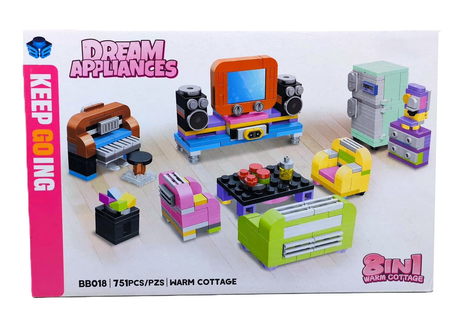 Dream Appliances 8-in-1 Warm Cottage Building Blocks Set – 751-Piece DIY Miniature Dollhouse Furniture & Home Electronics Kit 1 Dream Appliances 8-in-1 Warm Cottage Building Blocks Set – 751-Piece DIY Miniature Dollhouse Furniture & Home Electronics Kit